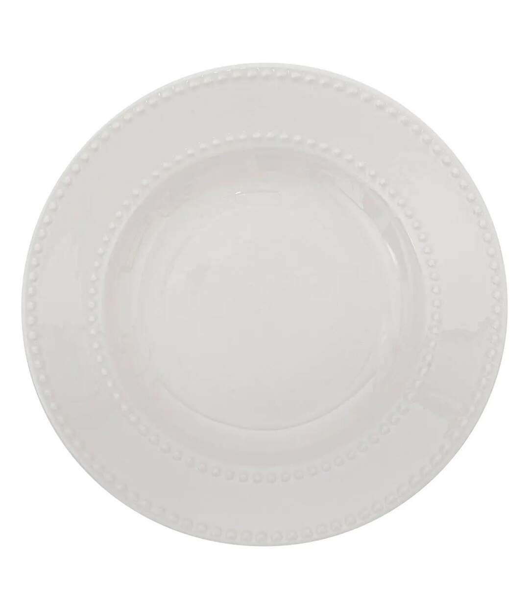 Lot de 6 Assiettes Creuses Perle 22cm Blanc-1