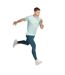 Mens Run It T-shirt Aqua Adidas-4