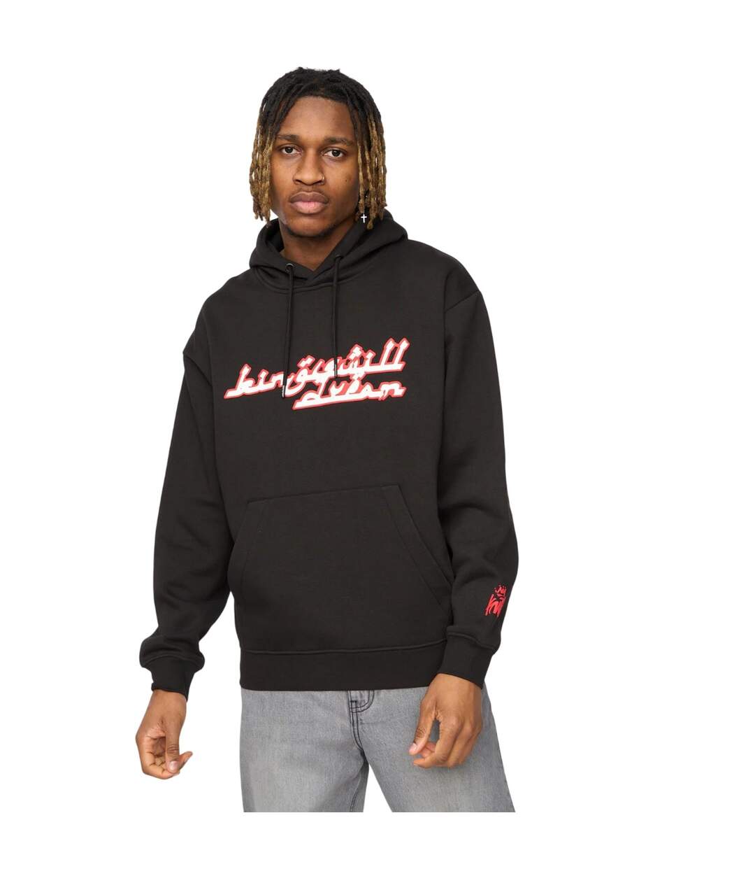 Mens Blessie Hoodie Black Kings Will Dream-2