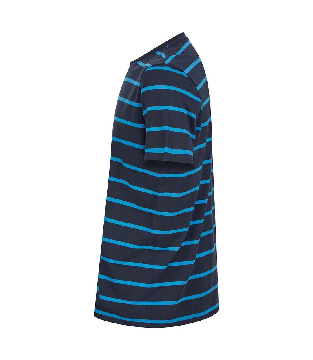 Mens striped t-shirt navy/marine Front Row-3