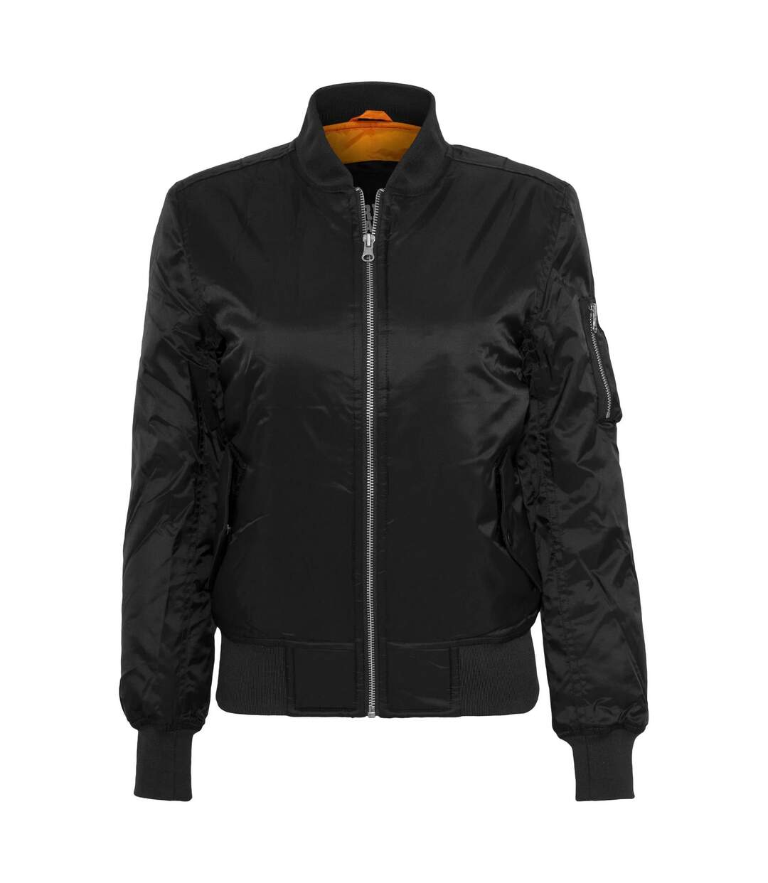 Womens/ladies Basic Bomber Jacket Black Urban Classics-1