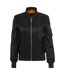 Womens/ladies Basic Bomber Jacket Black Urban Classics-1
