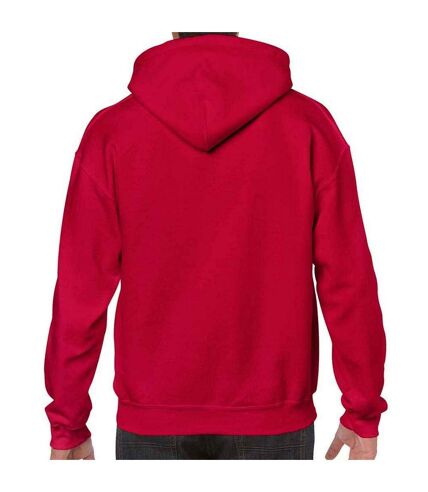 Unisex adult heavy blend hoodie cherry red Gildan