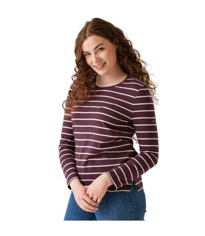 T-shirt Federica Femme Prune Foncé Vanille Claire Regatta