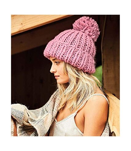 Beechfield - Bonnet tricoté à la main - Femme (Rose) - UTRW5810