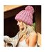 Beechfield Womens/Ladies Oversized Hand Knitted Beanie (Dusky Pink)