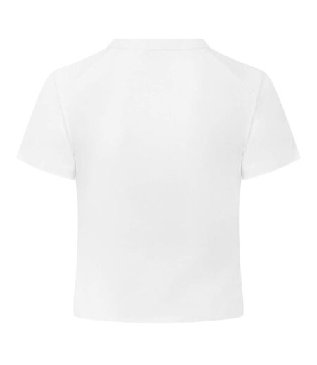 Womens/ladies Zandy Logo Crop T-shirt Gardenia WRSTBHVR
