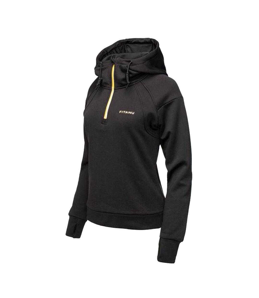 Sweat À Capuche Thame Femme Noir Fitanu-4