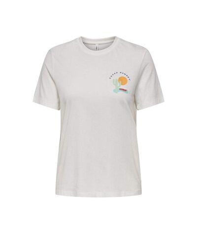 T-shirt Blanc Femme Only Rosemary - L