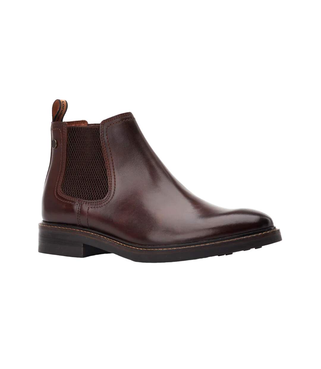 Mens Portland Leather Chelsea Boots Dark Brown Base London-1