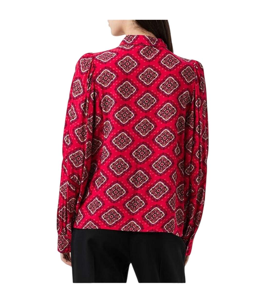 Chemise Manches Bouffantes Femme Rose Framboise Vero Moda-3