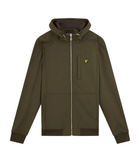 Mens soft shell jacket olive Lyle & Scott