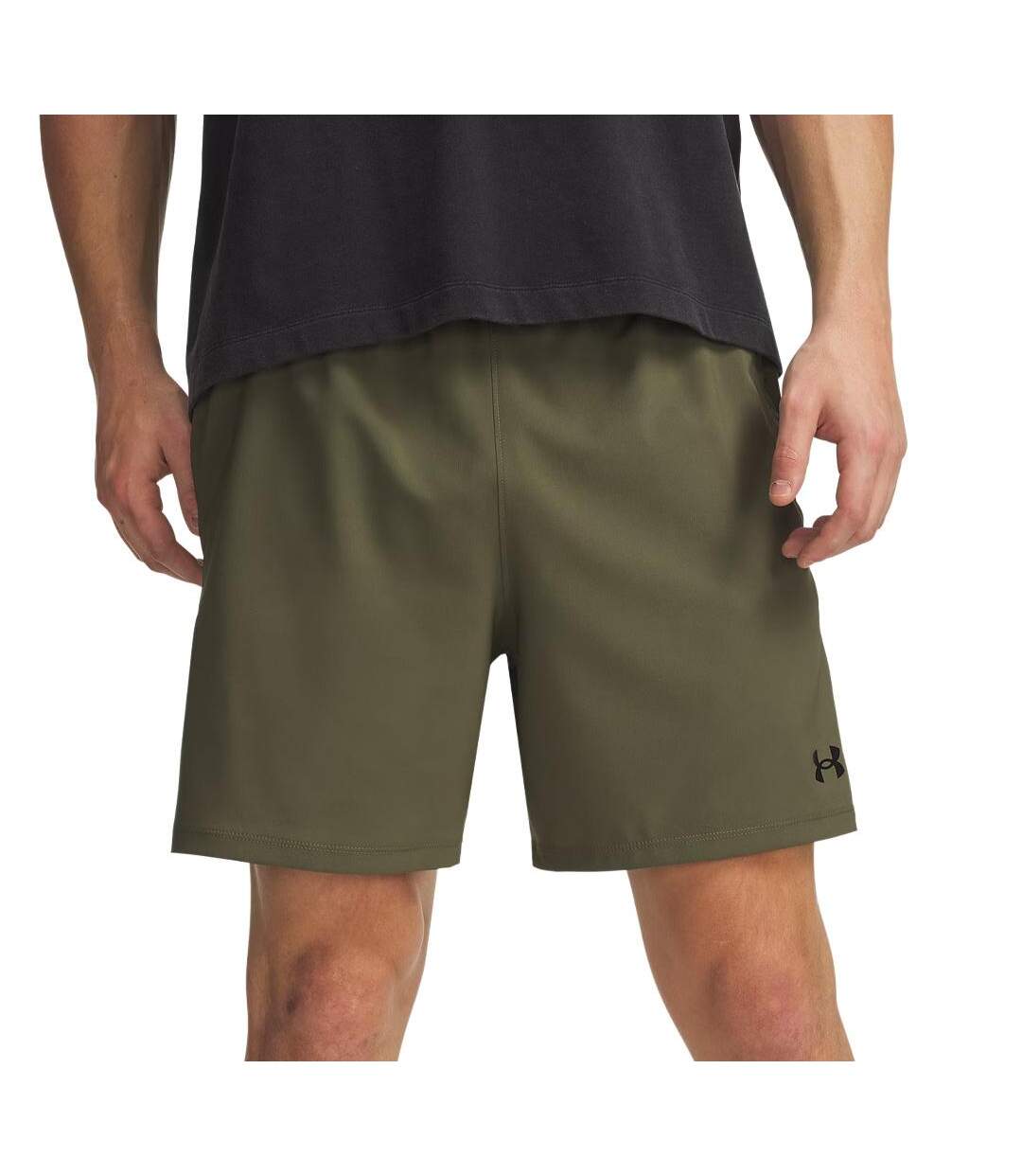 Short de running kaki/noir homme under armour vanish woven 1373718-1