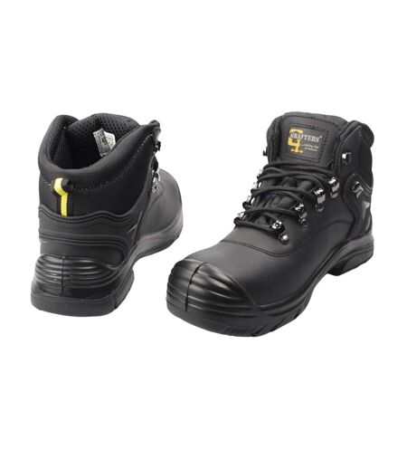 Grafters Mens Super Wide EEEE Fitting Safety Boots (Black) - UTDF1320