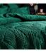 Paoletti Palmeria Velvet Quilted Duvet Cover Set (Emerald Green) - UTRV2144