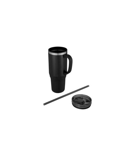Melbourne 1200ml mug with straw one size solid black Generic