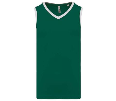 Maillot de basket - Homme - PA4050 - vert foncé et blanc