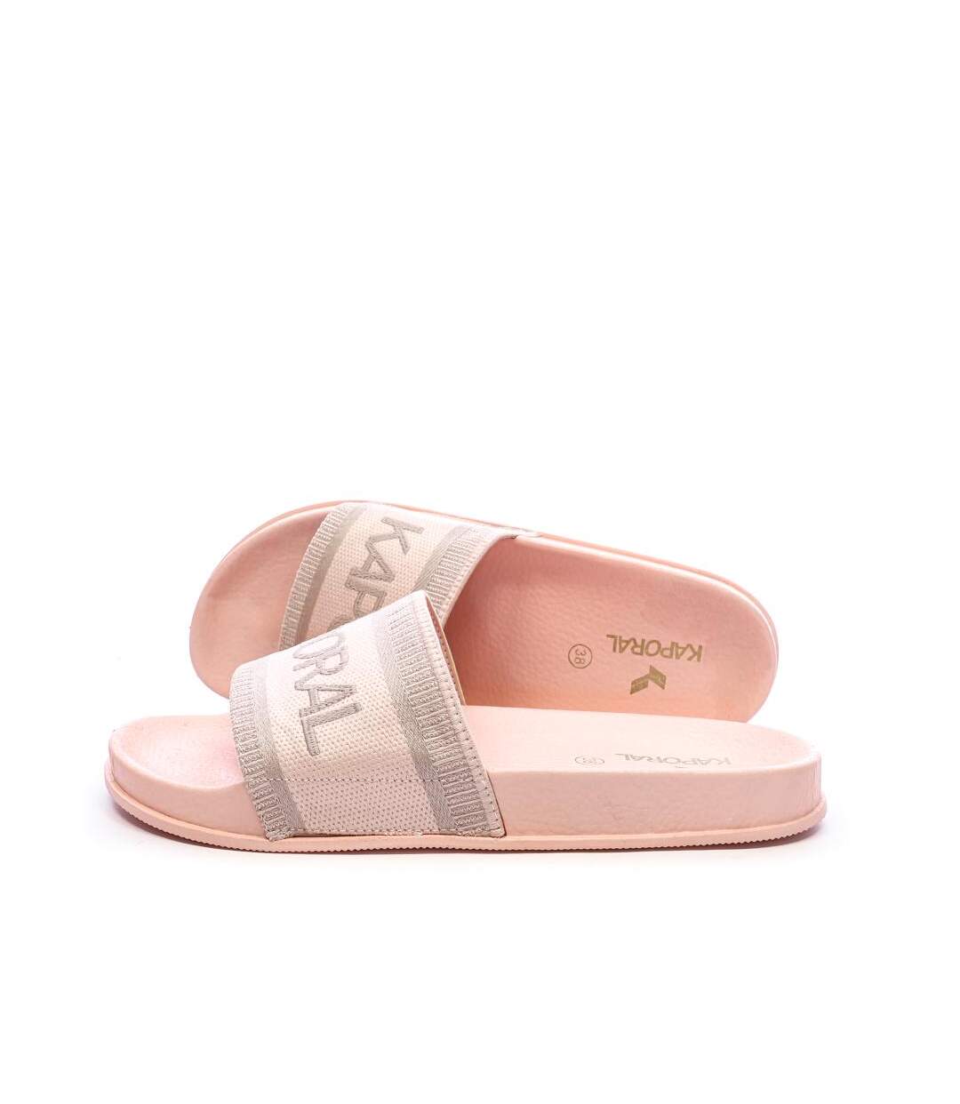 Claquettes rose femme kaporal tapioca-1