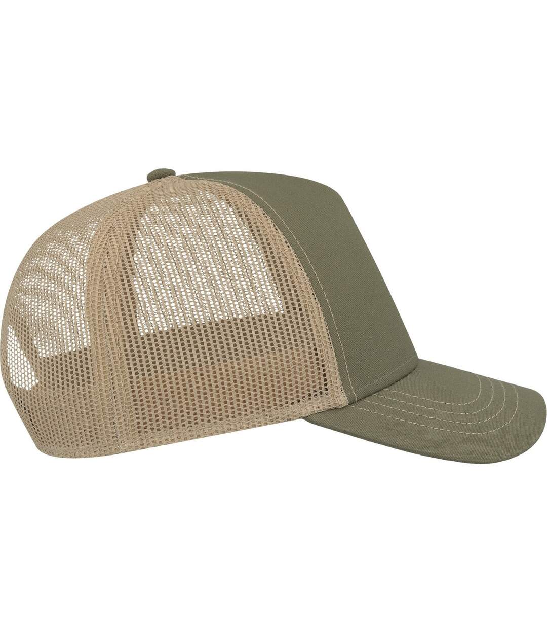 Casquette trucker rapper adulte vert sombre / kaki Atlantis-3