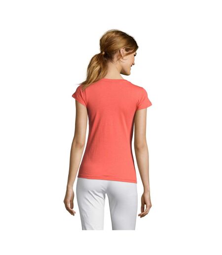 T-shirt Moon Femme Corail SOLS