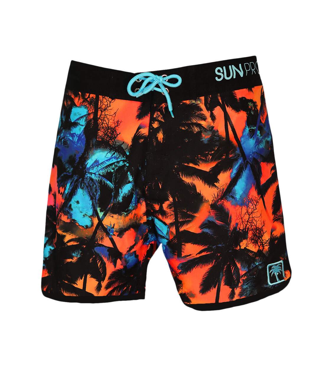 Short de bain Noir/Orange/Bleu Homme Sun project 2677