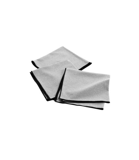 Lot de 3 Serviettes de Table Mistraline 40x40cm Gris Chiné