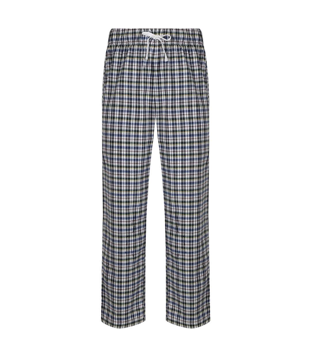 Mens tartan lounge pants white/multi check SF-1