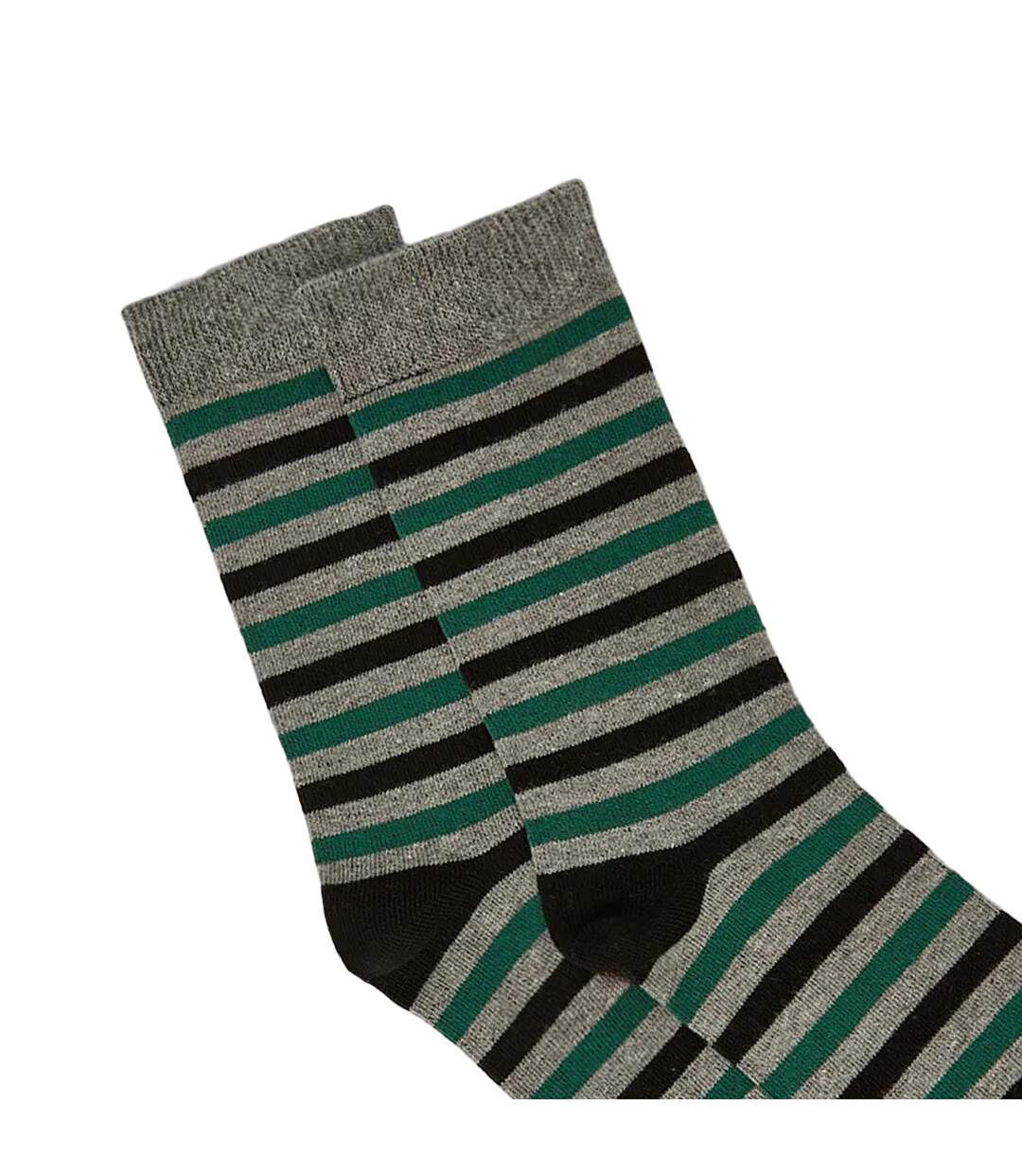 Pack of 3  Mens stripe socks  green Maine-3