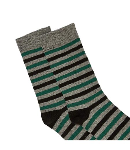 Pack of 3  Mens stripe socks  green Maine