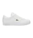 Womens/ladies Powercourt 2.0 Leather Trainers White Gold Lacoste-1