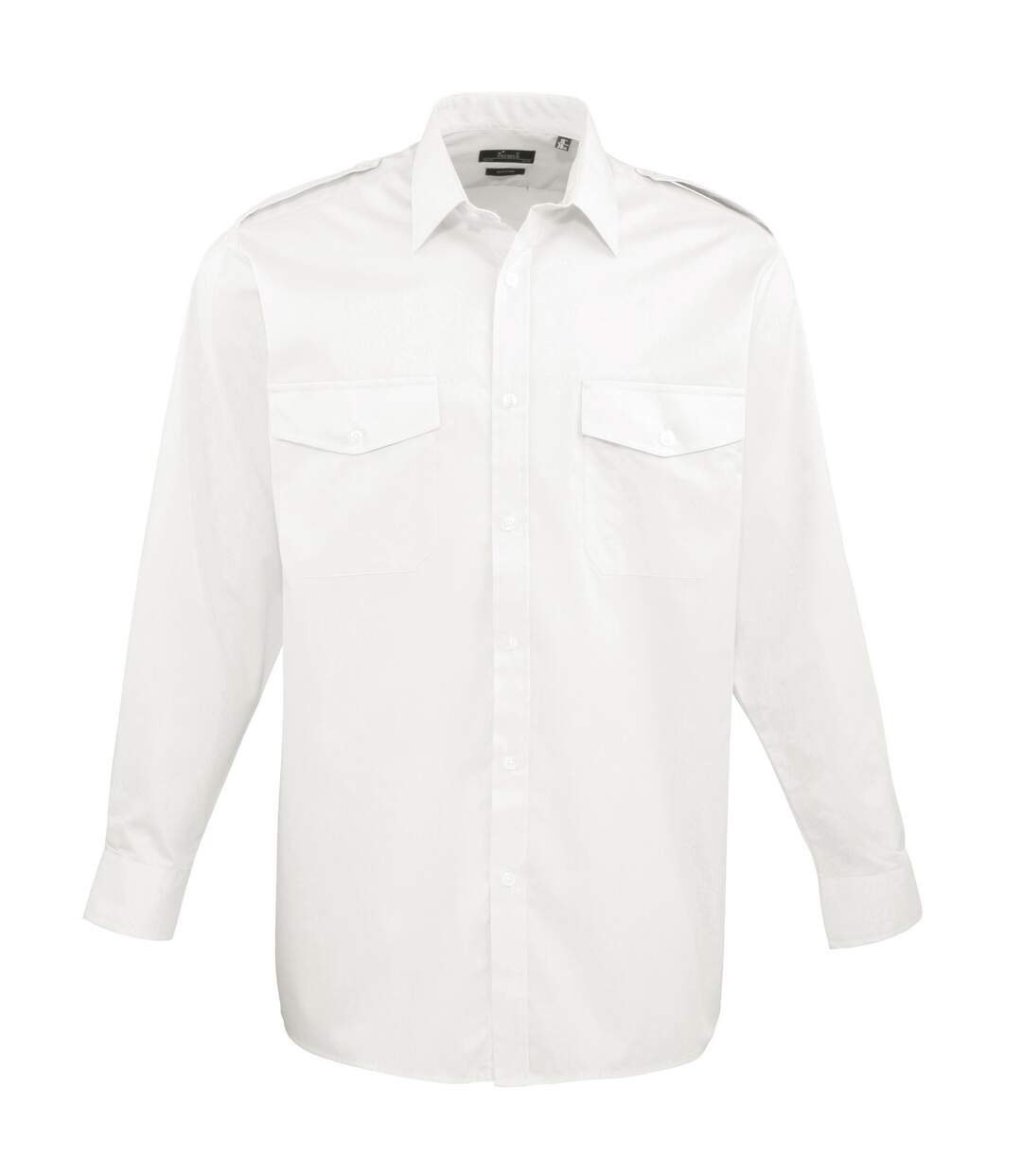 Chemise De Pilote À Manches Longues Homme Blanc Premier-3