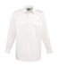 Chemise De Pilote À Manches Longues Homme Blanc Premier-3