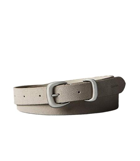 Ceinture taupe/argent femme calvin klein jeans 2 piece suede