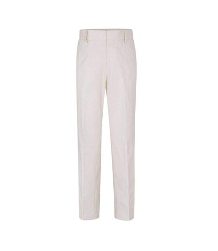 Mens Straight Chinos White Boss