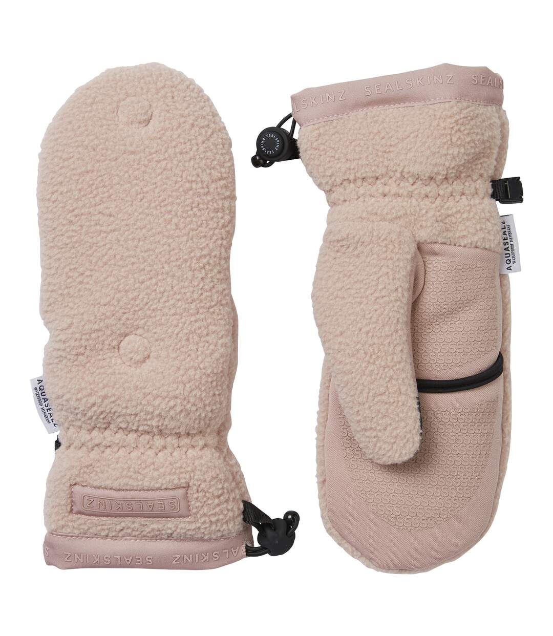 Windproof Sherpa Fleece Convertible Mitten for Men and Women-2