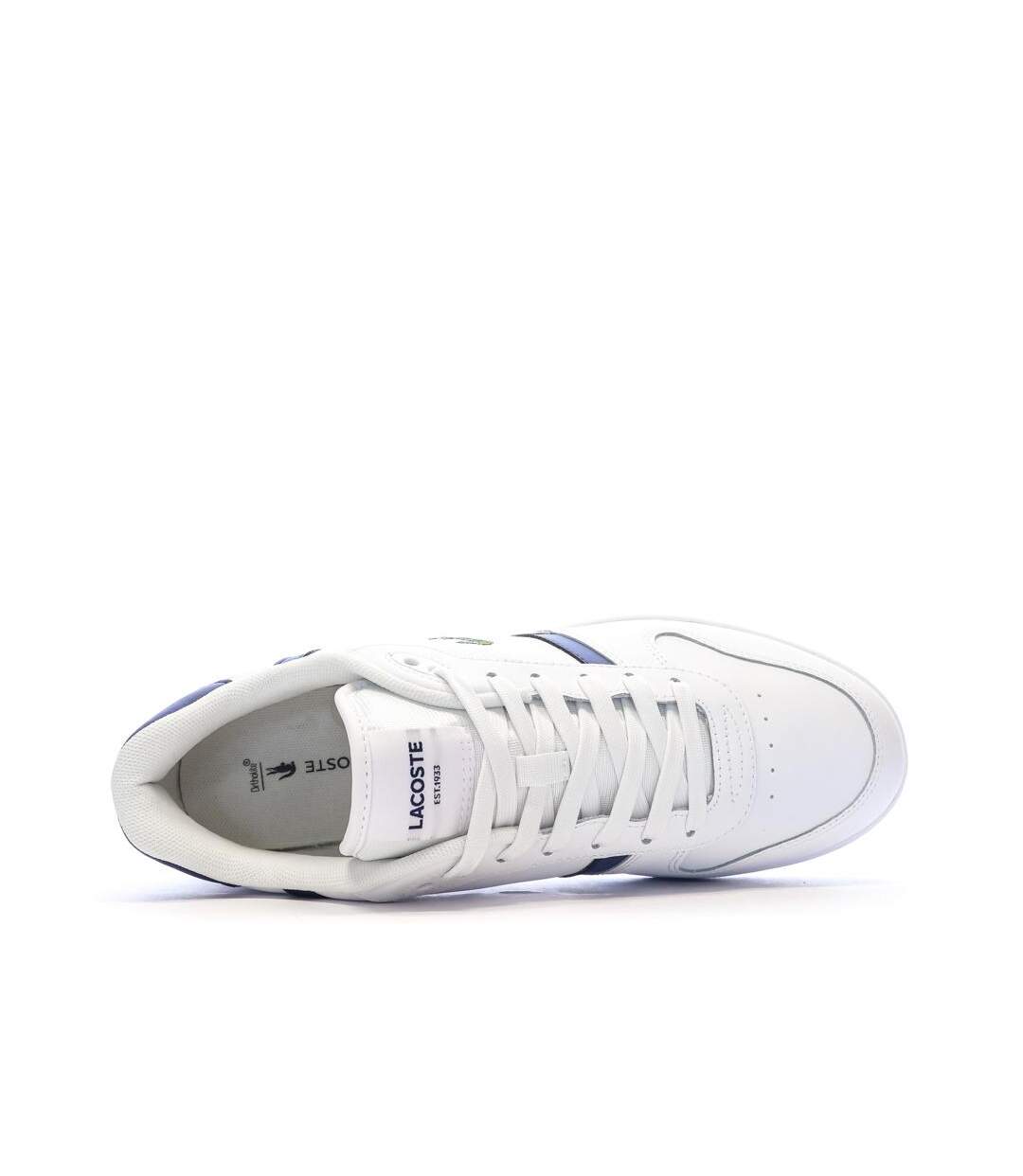 Baskets blanc/bleu homme lacoste t-clip set 224-4