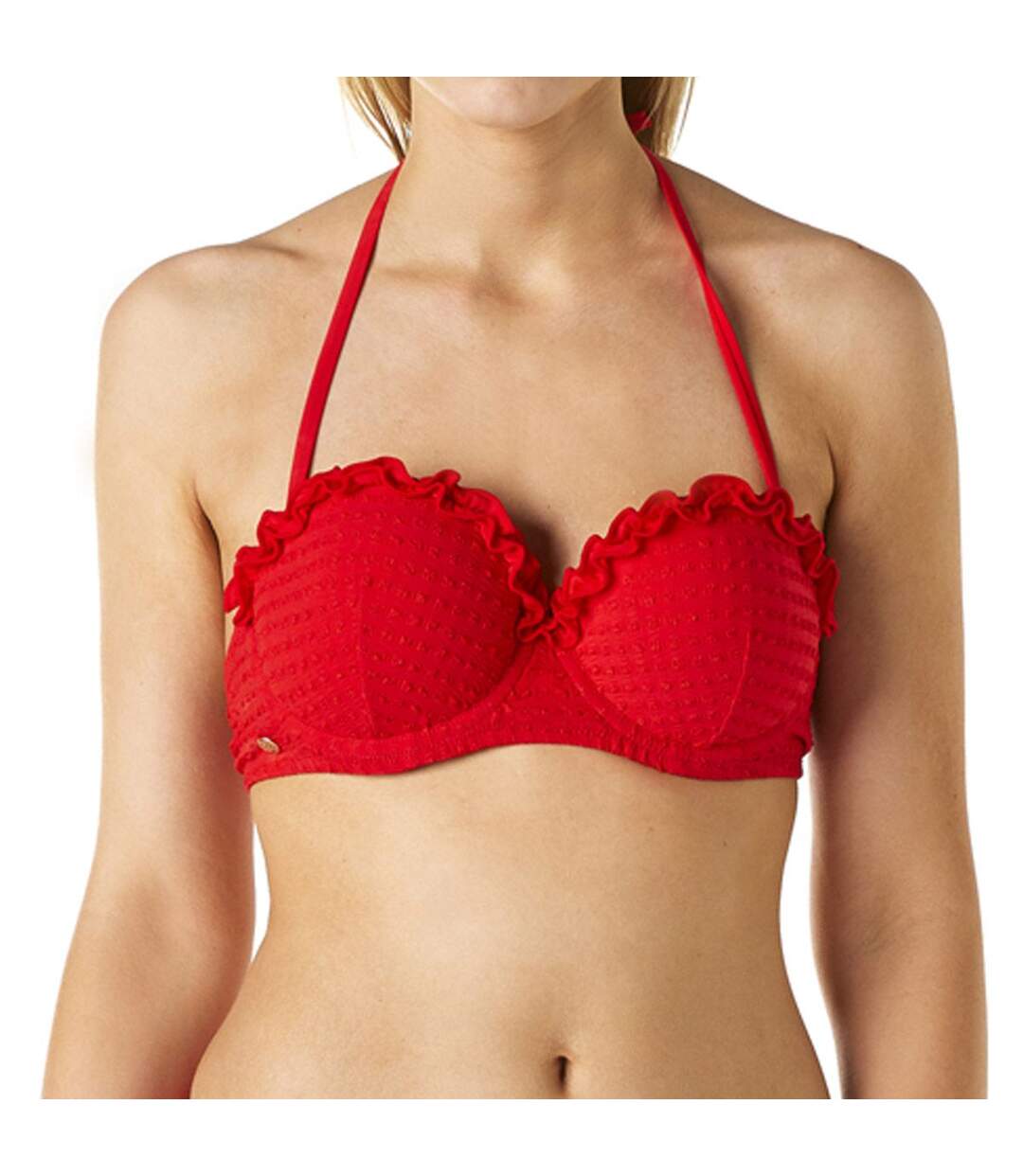 Haut de maillot balconnet rouge SALSA-2