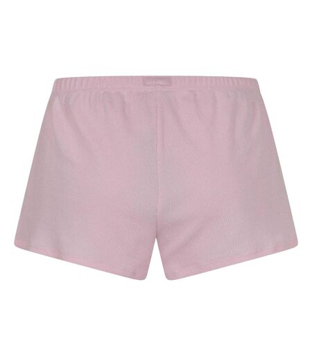 Womens/ladies Ribbed Loose Fit Shorts Cherry Blossom Skims