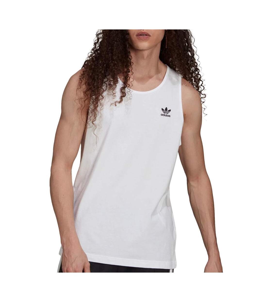 Débardeur blanc homme adidas essentials-1