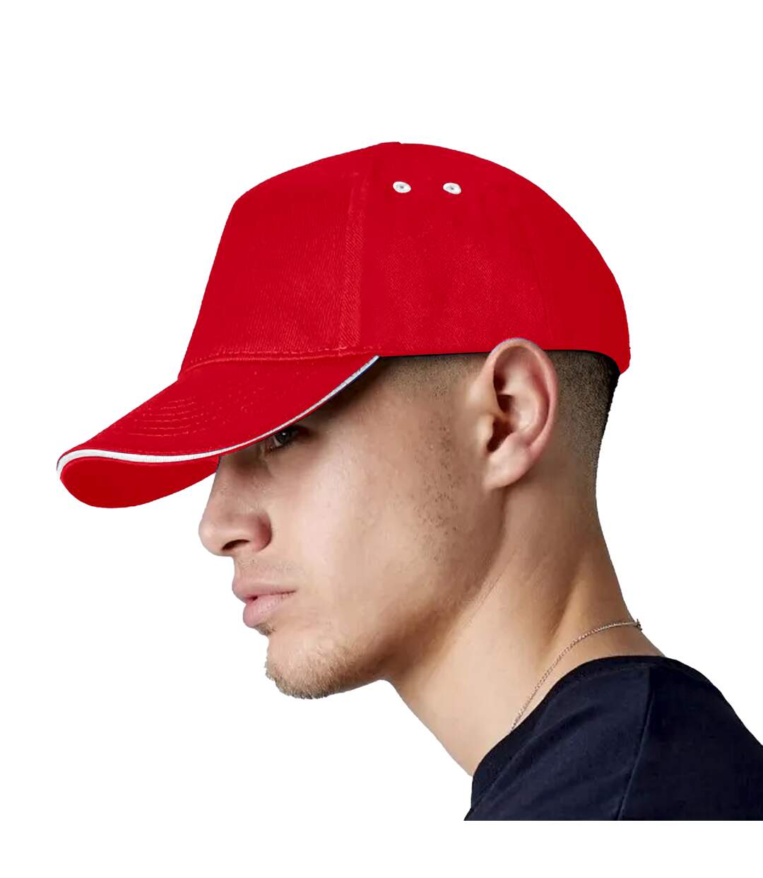 Casquette ultimate adulte rouge / blanc Beechfield-4