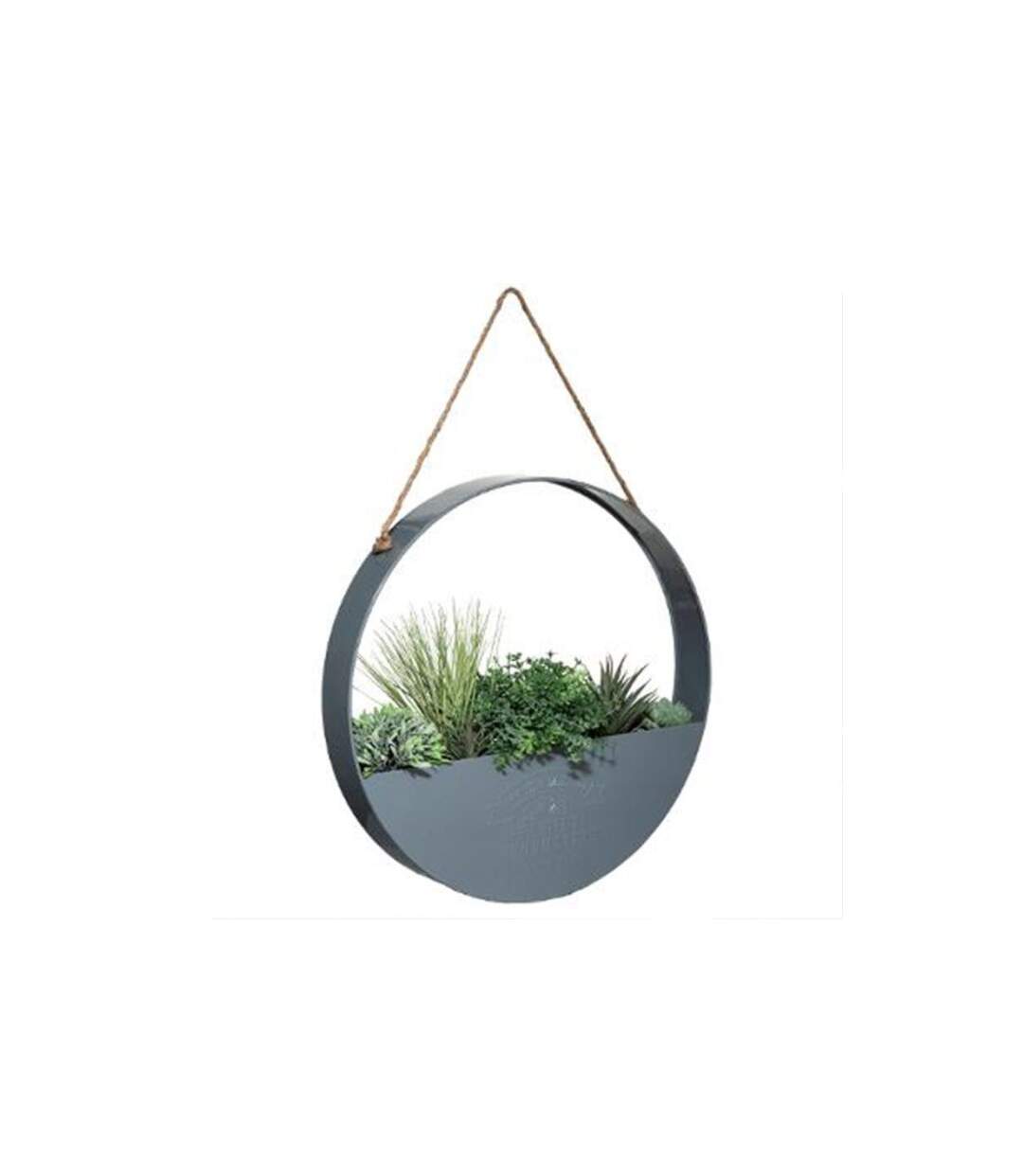 Décoration Murale à Suspendre Plante 44cm Gris-1