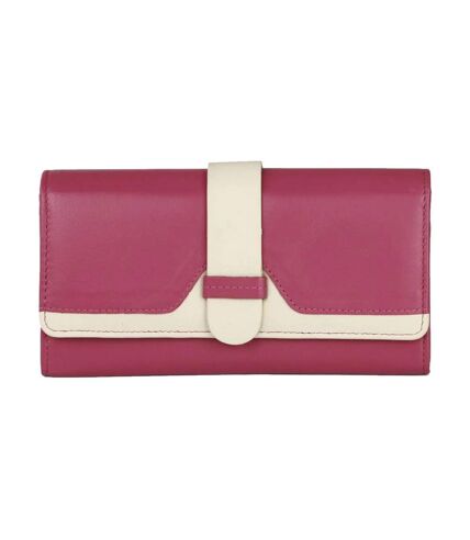 Eastern Counties Leather Womens/Ladies Rita Contrast Leather Coin Purse (Rose/Vanilla) (One Size)