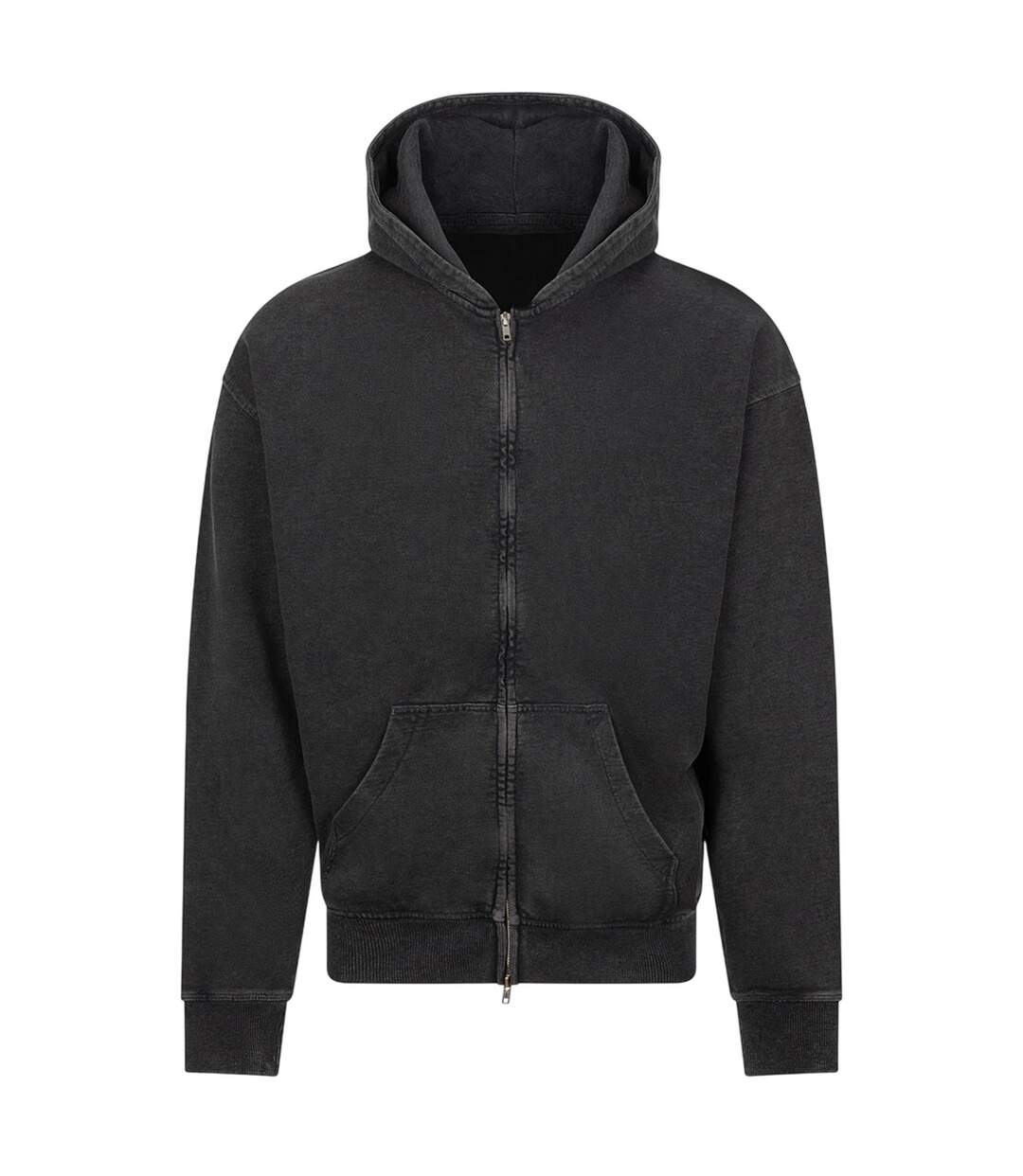 Veste À Capuche Motif/style Rétro Homme Noir Délavé Awdis-2
