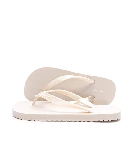 Tongs rose femme calvin klein jeans flip flop tpu metall