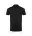 Mens miles pique organic polo shirt black Weird Fish