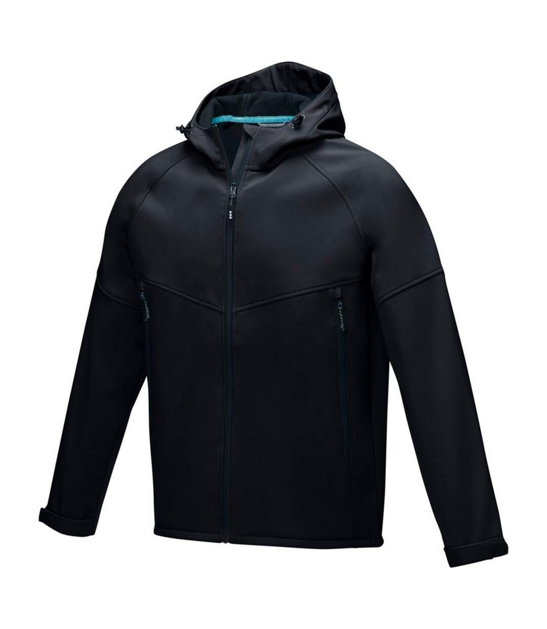 Mens coltan recycled soft shell jacket solid black Elevate NXT