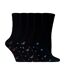 5 Pack Ladies Patterned Sole Cotton Rich Socks with Heart & Bow-1