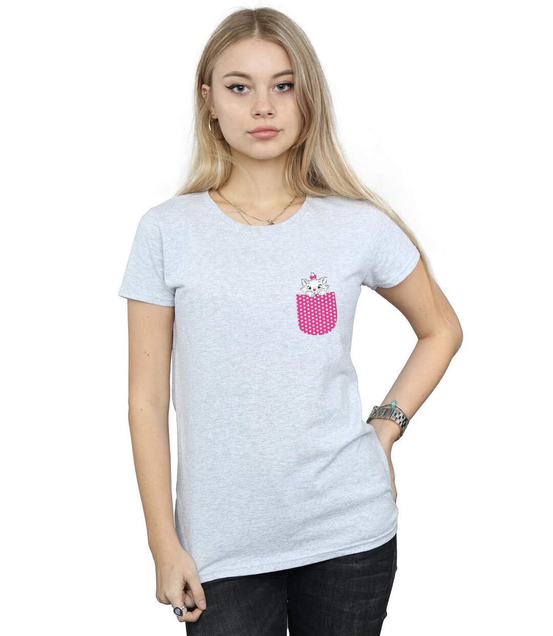 Disney - T-shirt ARISTOCATS MARIE CHEST - Femme (Gris chiné) - UTBI15040-2