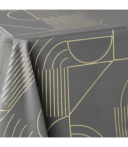Nappe Imprimée Déco Lineor 150x300cm Anthracite