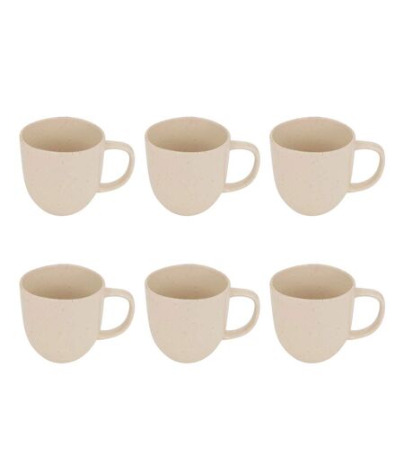 Lot de 6 Mugs en Faïence Wonja 44cl Crème